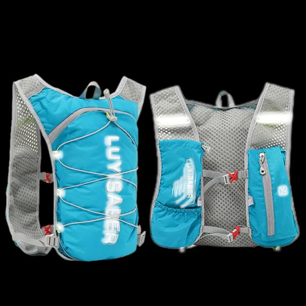 Hydreringsryggsekk for løping, drikkevest for løping, cyanblå Cyanblau
