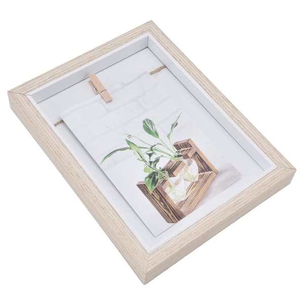 Floating Double-Sided Display Frame, Keepsake Protective Shadow Box for Wall Mounting or Tabletop Display, Simple and Classic Design Ideal for