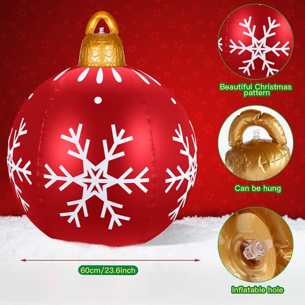 (Snowflake) 60 cm Giant Large Inflatable Christmas Ball PVC Inflatable