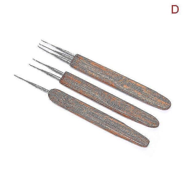 1/3 Pcs 0.5mm Dreadlock Crochet Hook Bamboo Handle Hooks Tool Making High Quality