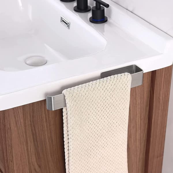 Selvklebende håndkleholder i rustfritt stål for bad sølv