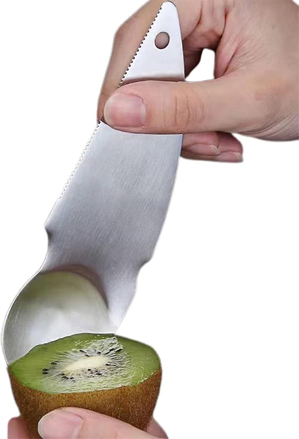 Avocado Spoon, Stainless Steel Fruit Cutter Combination Spoon Blade - Portable Fruit Slicer Suitable for Citrus, 2 Pcs