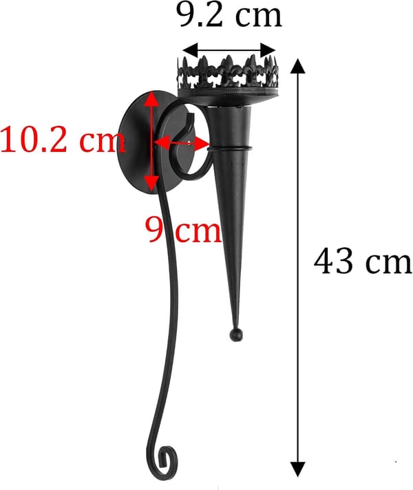 2 st Ljusstakar för Värmeljus, Väggmonterad Ljusstake, Hängande Ljusstake