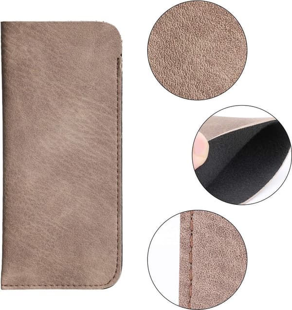 Hardt etui - Brillepose - Brillebeskytter - 3 deler - PU - Lesepose - PU