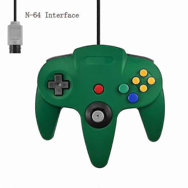 2-pak Klassisk Kablet N64-controller Retro Spil 64-bit Gamepad Joystick Erstatning [Db] 04 1 stk 04 1pc