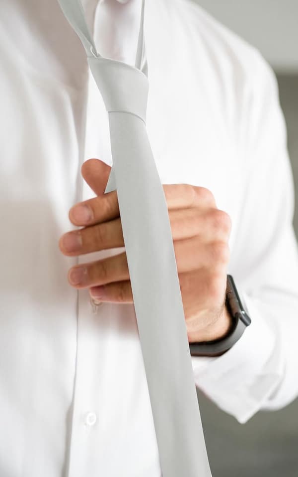 Herrslips 1.97'' Smala Slipsar för Män Satinslips Daglig Klädsel, Bröllop, Brudgum, Bestman, Uppdrag, Danser A8-grå - A8-grey