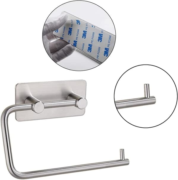 Rullepapirholder, Papirholder i rustfrit stål, Toiletpapirholder, Håndklædeholder, til badeværelsesskabe
