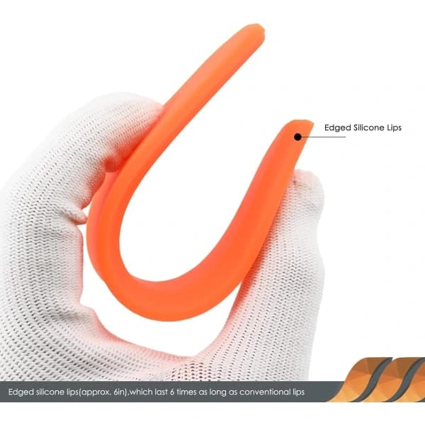 2-pack Window Cleaner with Handle, Flexible Rubber Squeegee, Shower Squeegee, for Glass, Mirrors, Car Windows, Bathroom, 6 Inch