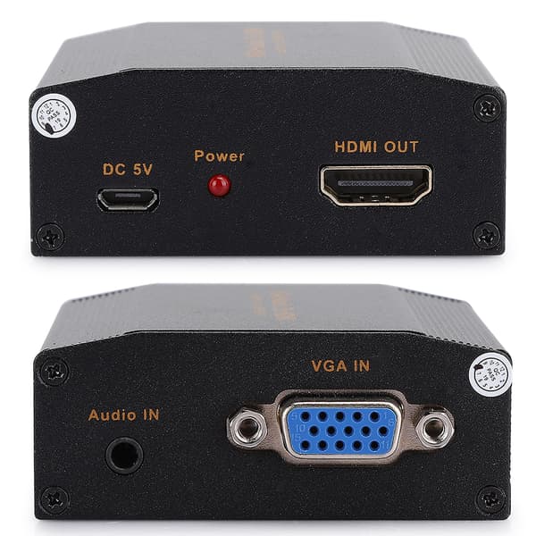 VGA+Audio til HDMI 1080P Bærbar Lydkonverteringsadapterudstyr