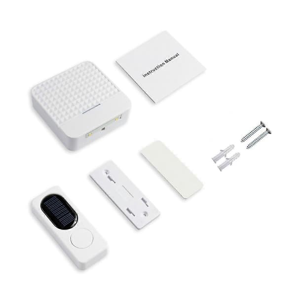 Wireless Doorbell with LED Night Light, Solar Doorbell Waterproof Ringtone Remote Control Panel Push