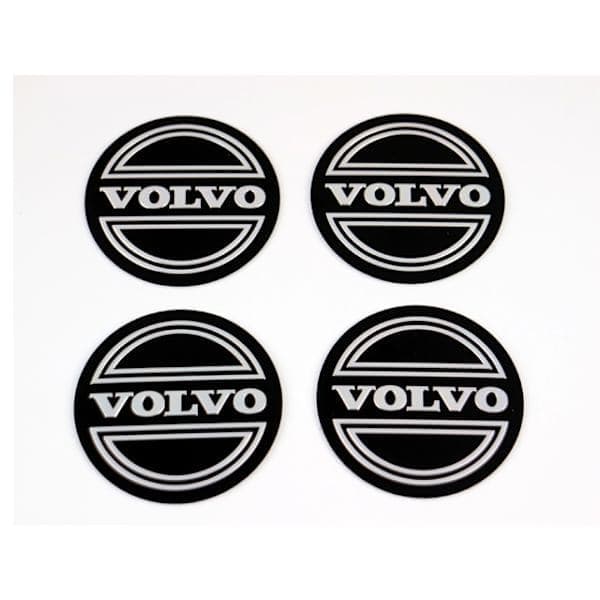Volvo 56,5 mm fælgeemblem til fælge og centerkapsler 4-pak sort
