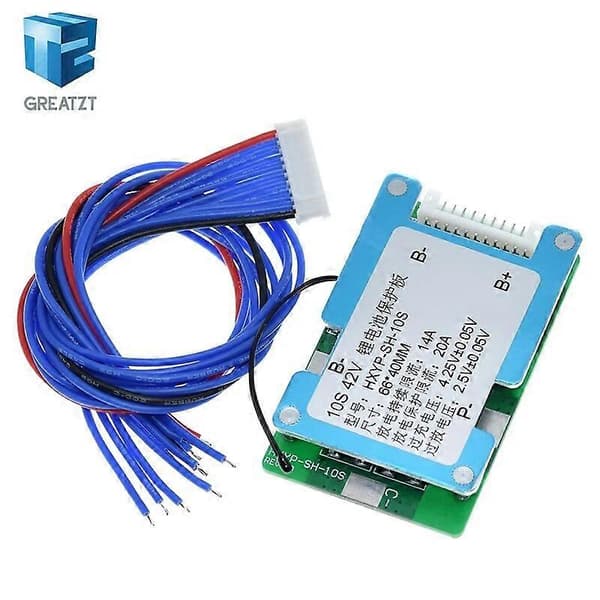 10S 42V 15A BMS Polymer Cell 18650 Lithium Battery Protection Board With Balance Built-in Temperature Control