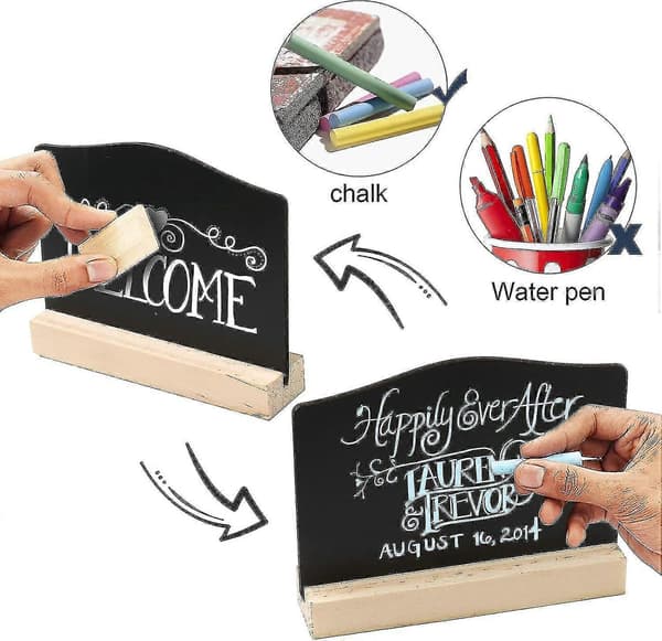 6-pack Mini Chalkboards, Kitchen Notes Chalkboards With Stand 10x7.2cm Small Blackboard db