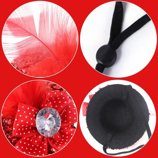 3 stk. Kyllinghatter for høner, Mini Hatt Kyllinghatt, Kjæledyr Kyllinghatt, M