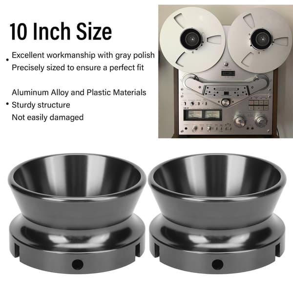 1 par 10 tommer NAB-navadaptere poleret aluminiumlegering åbner universal ilægningsenhed til Studer ReVox til Akai (grå)