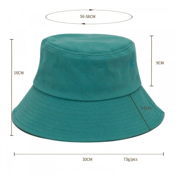 Unisex bøttehatt i bomull Solhatter Fiskehatt for menn kvinner