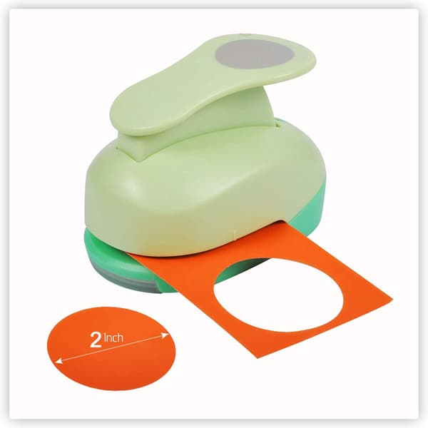2-inch Paper Punch (Random Color), Circle Shaped Handmade Punch is Very Suitable for Making Fun Clip Card Art Projects