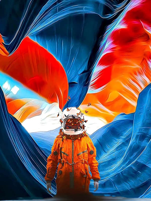 Diamantmalingssett Astronaut, DIY 5D Diamantkunstsett Astronaut