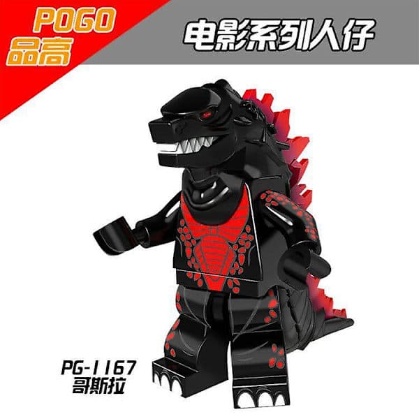 Godzilla Byggeklodsfigurer 8 Flerfarvede Børns Byggesæt