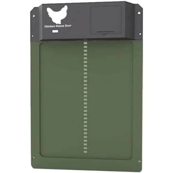 ChickenGuard Premium Automatisk Hønselåge, Automatisk Dør til Hønsehus, Automatisk Hønselåge, Hønsehus (Grøn)