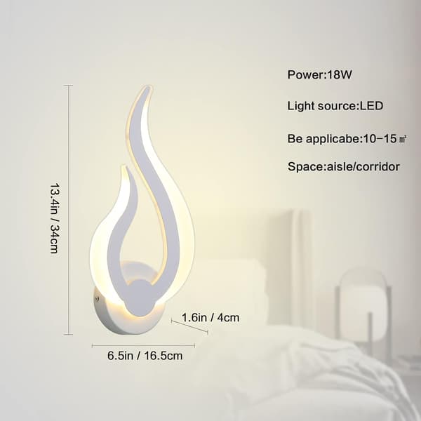 Indoor Wall Lamp, Modern LED Wall Light 10W, Warm White 300