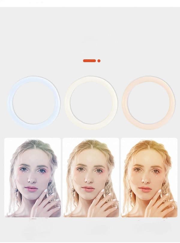 30CM LED Selfie Ringlys Dimbar Ringlampe Foto Video Kamera Lys Med Stativ