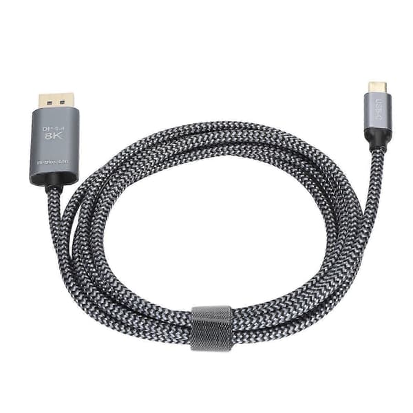 USB C till DisplayPort-kabel Professionell Plug and Play Stöder 8K 60HZ Dubbelriktad Överföring TYPE C till DisplayPort-adapter 2m
