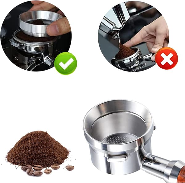 58 mm kaffedoseringsring i rustfrit stål espressodoseringsbeholder til kaffemaskine