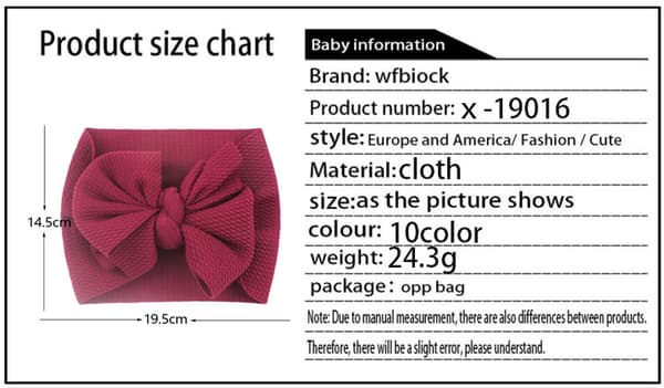 11 stycken babypannband för flickor, hårband med rosett