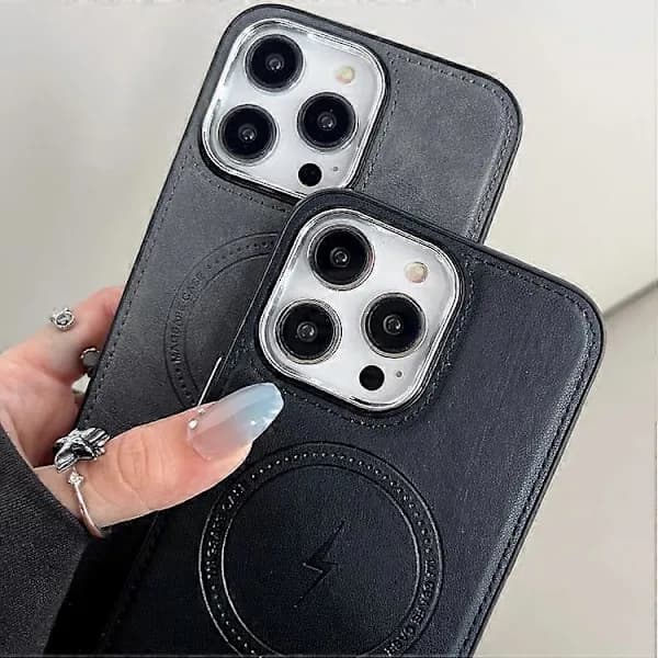 Sidoläder Magsafe -puhelinkotelo iPhone 15 Pro Maxille