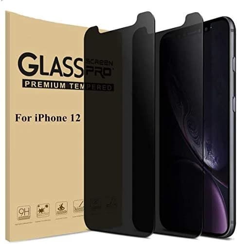 4 stk skjermbeskyttere, 2 vanlige og 2 personvern for iPhone 12/12 Pro