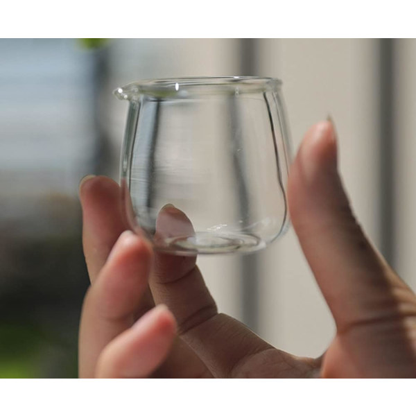2 stk. mini flødekander i glas, mælkekander, sovsekander, til kaffeservering, 60 ml -