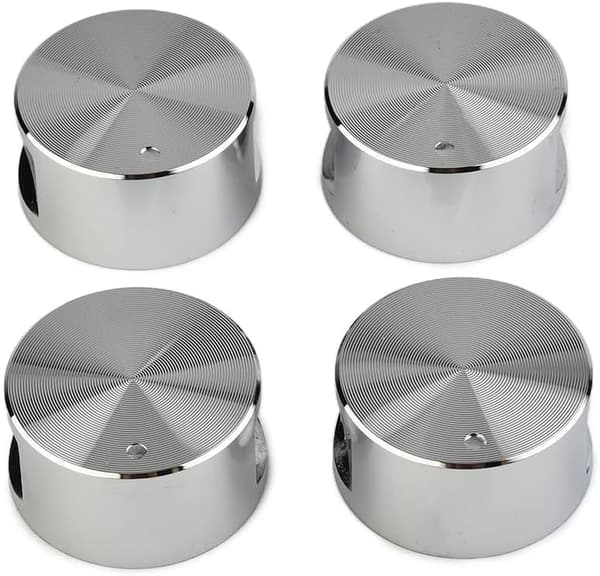 Sett med 4 kontrollknapper i aluminiumlegering for gasskomfyr