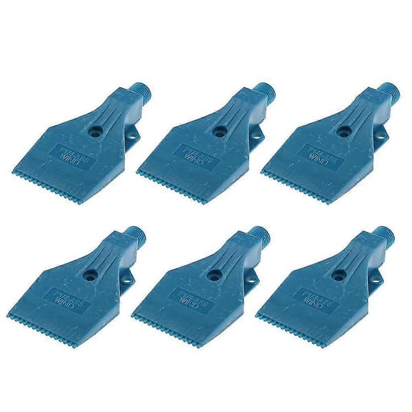 1/4\" Gjengestørrelse, Flat Vindstråle Luftblåsemunnstykke Spray 3 Hull Blå X6