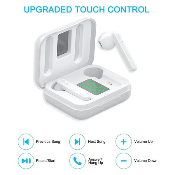 Wireless Earbuds, 5.1 Wireless Headphones, Earbuds with White