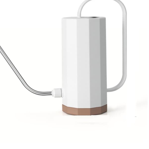 Stainless Steel Watering Can with Long Spout and Large Humanized Handle for Garden, Ivory White
