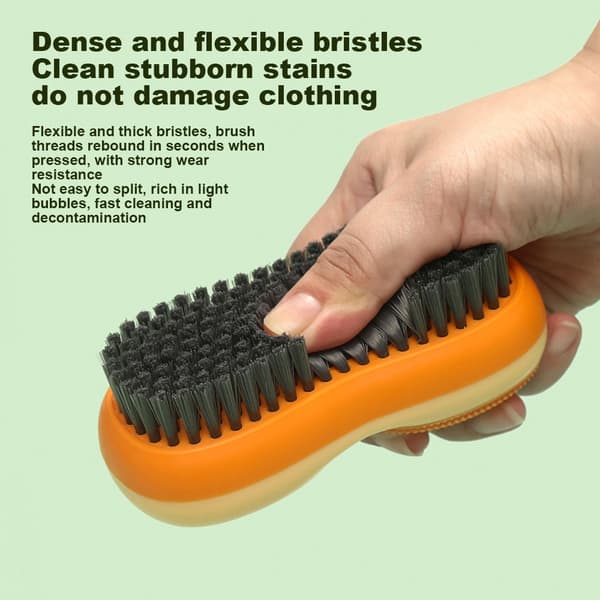 Double-Sided Laundry Brush Easy Handheld Soft Shoe Scrub Brush For Home Bathroom White White