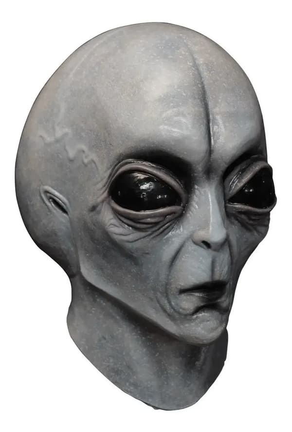 Harmaa Alien-naamio Maan ulkopuolinen lateksi Halloween-kauhu Harmaa Gris