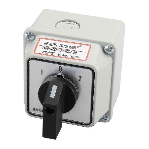 Universal Rotary Cam Switch SZW26-20/D202.2D with Main Switch External Box 660V 20A 3 Positions 2 Phase s20241212631