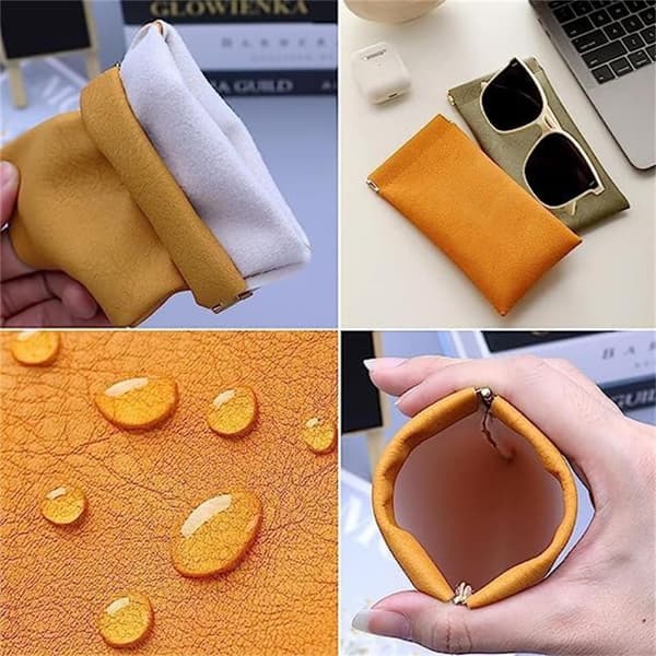 Universal Eyeglass Case for Women and Men, Soft PU Eyeglass Pouch