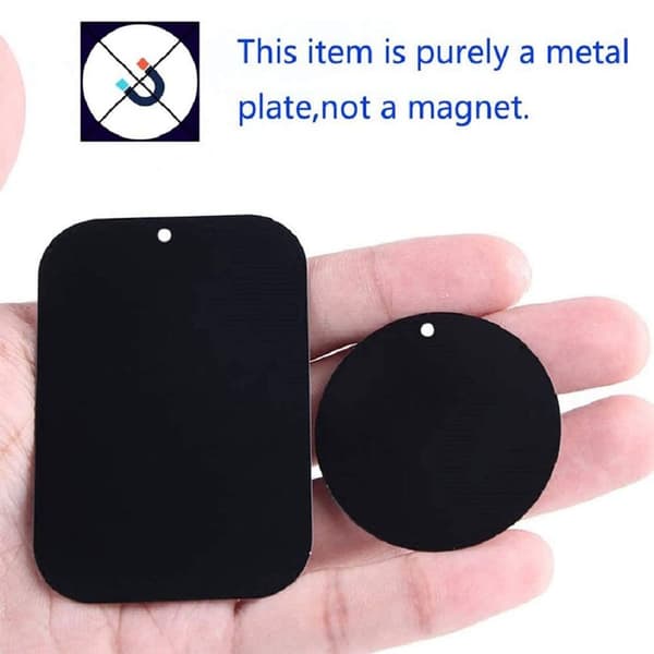 3M selvklæbende metalplade, 4 stk. selvklæbende metalplader til magnet (1 stk.)