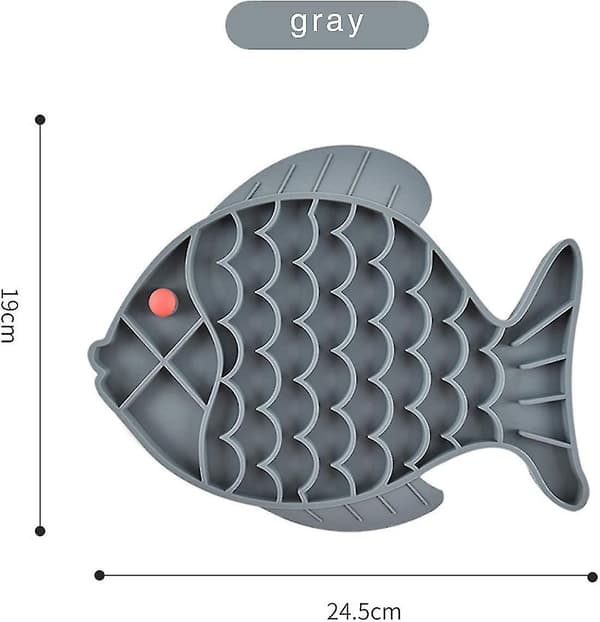 Langsom fodringsmåtte til katte og hunde, fiskeformet langsom foderautomat til katte og hunde