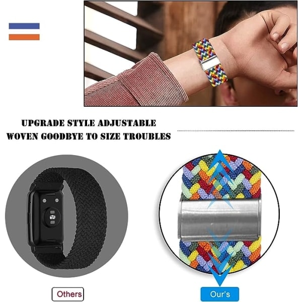 20 mm Samsung Galaxy Watch 5/ Watch 5 Pro / Watch 4/4 Classic/ Watch 3 /Gear Sport/Gear S2 Classic, Kudottu ranneke Galaxy Watch Active 2:lle