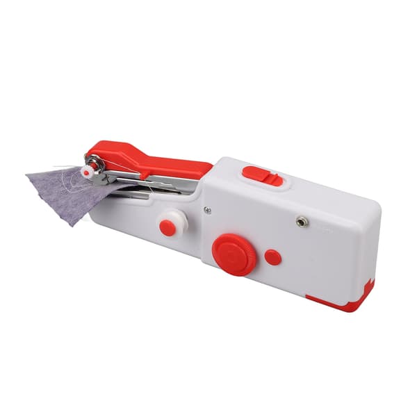Handheld Sewing Machine Mini Professional Battery Powered Ergonomic Portable Electric Sewing Machine for Beginners Red