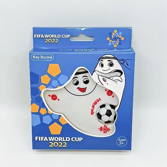 VM-maskot magnetisk ornament, VM-dekoration 2022
