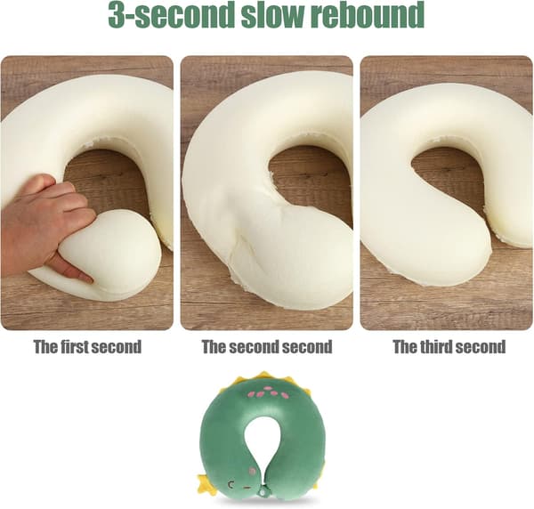 Nackkudde för resor (B) 30*30cm Memory Foam Nackkudde Söt U-formad Resekudde Barnstöd Kudde Resa Cer