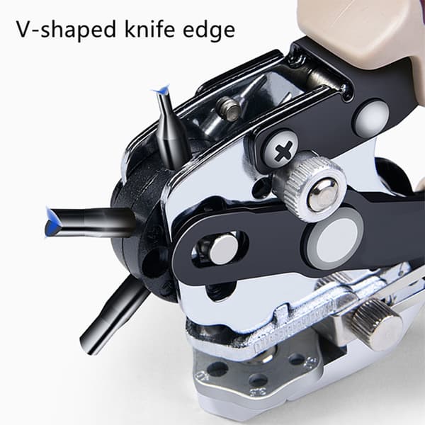 Leather Hole Punch Tool Mechanical Double Lever Principle for Belt Saddle 3.8cm 3.8cm