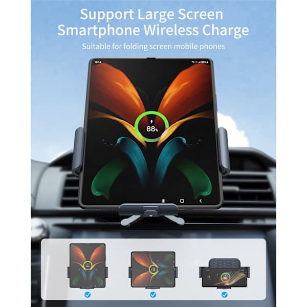 S10kc Samsung foldbar skærm foldbar bil trådløs oplader telefonholder