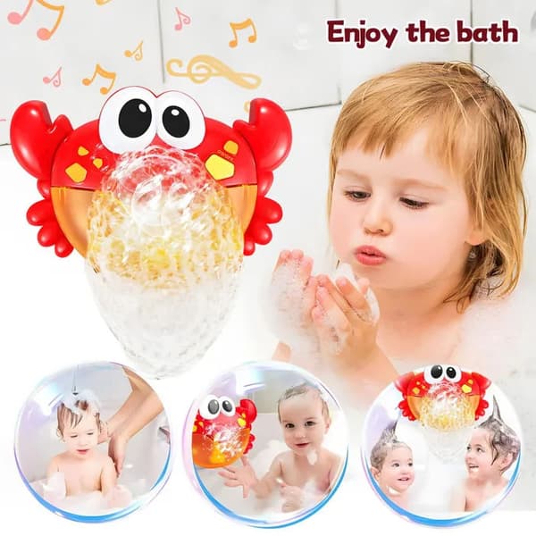 Baby Bath Toy - Crab Shaped Bubble Machine with Music - From 18 Months - Newborn Gift (DB)