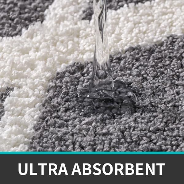 Mikrofiber skridsikker bademåtte 40 x 60 cm, blød absorberende badeværelsesmåtte